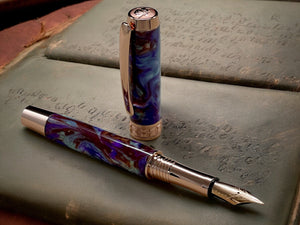 Whimsical “Purple Copper” Rose Gold Fountain Pen, Artisan Handcrafted Writing Instrument. Simple to Use. Handmade in CO USA. One of a Kind - HighlanderPen