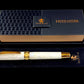 Gold “Pearly Opal” Handcrafted Rollerball Pen, One of a Kind, Handmade in CO. Ink, Velvet Sleeve, and Pen Box Included. By Highlander Pen. [ML-RB-1217-02]