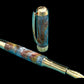 Striking “Molten Metals” Handcrafted Luxury Gold Fountain Pen, One of a Kind, Handmade in CO. Ink, Converter, Sleeve, & Box Included. - HighlanderPen