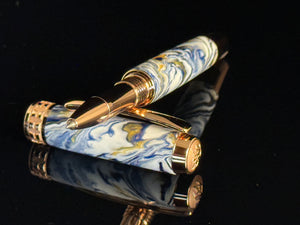 Red Gold “Ming Dynasty” Artisnal Rollerball Pen