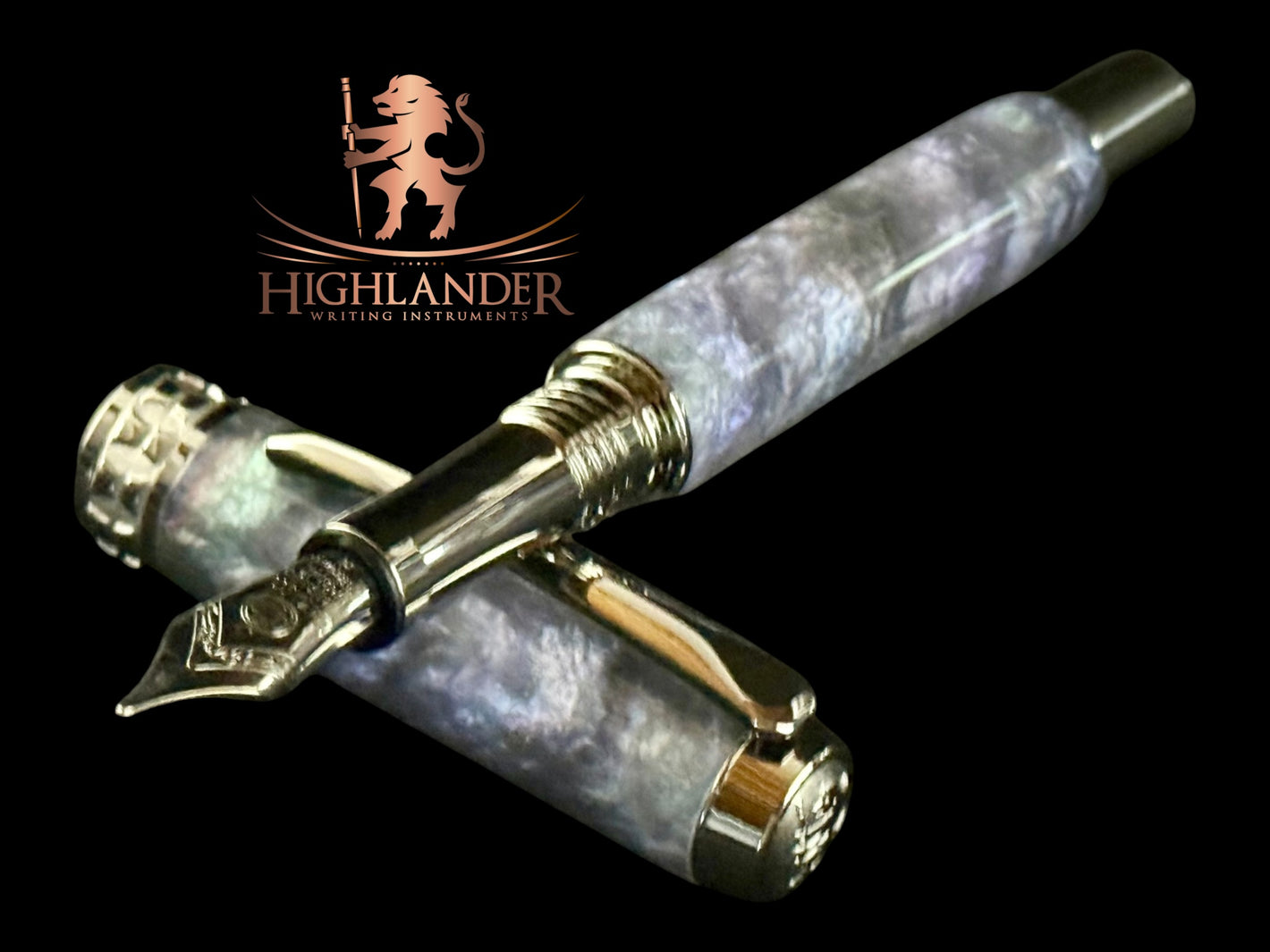 Black Opal | Black Titanium Fountain Pen | Highlander Collection