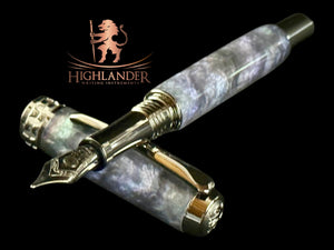 Black Opal | Black Titanium Fountain Pen | Highlander Collection