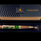 Red Gold "British Racing Green" Handmade Glasgow Ballpoint Pen. One of a Kind, Handcrafted by Highlander Pen. Box, Ink, & Sleeve Included. [ML-BP-1218-01]