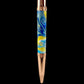 Rose Gold "Big Tsunami" Handmade Glasgow Ballpoint Pen. One of a Kind, Handcrafted by Highlander Pen in CO. Box, Ink, & Sleeve Included. [ML-BP-1203-02]