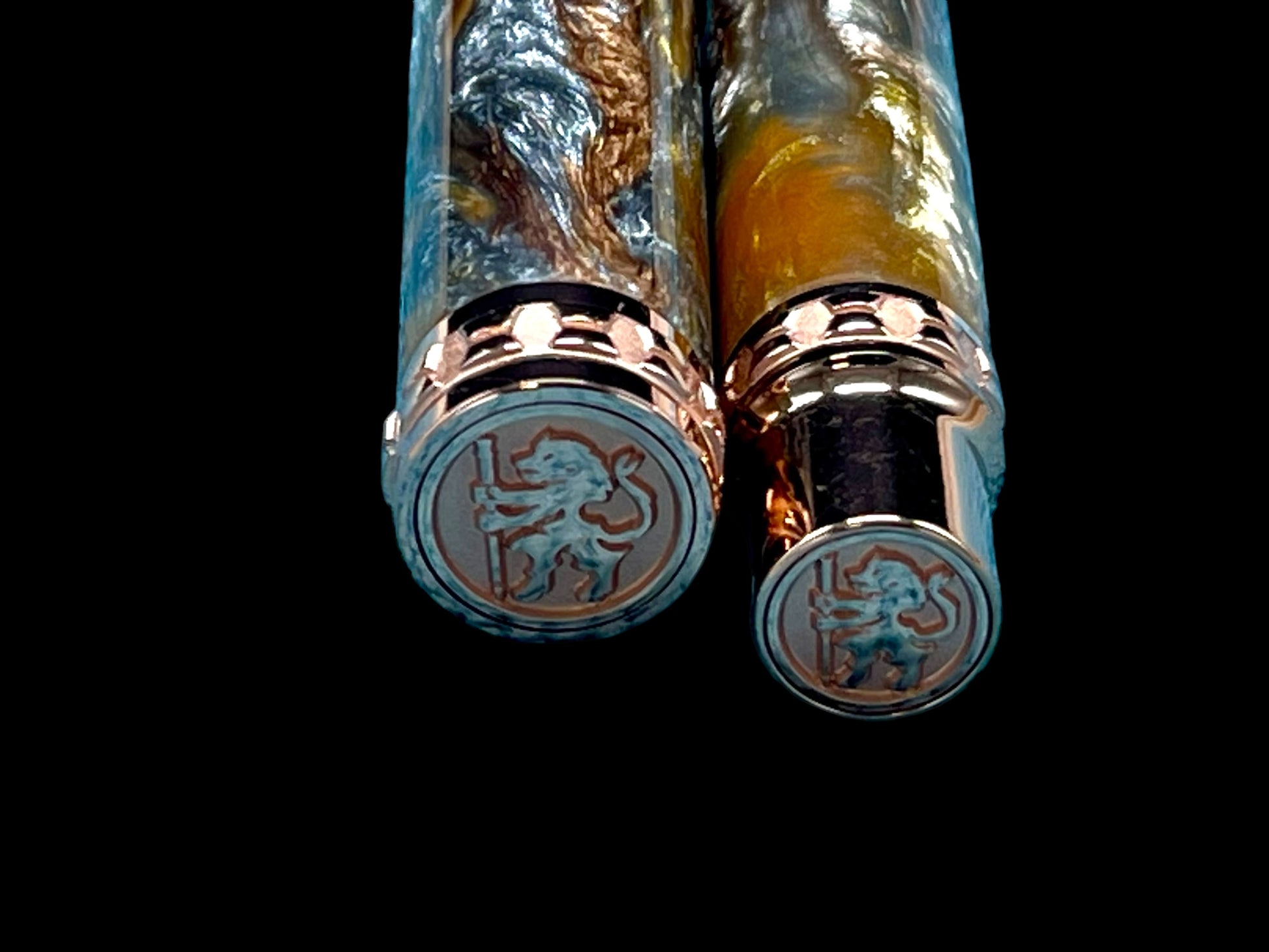 Highlander Edinburgh “Molten Metals” Rose Gold Fountain Pen, One of a Kind, Handcrafted in CO. Ink, Converter, Pen Sleeve, & Box Included. - HighlanderPen