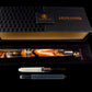 “Bengal Tiger” Highlander Black Titanium Fountain Pen.  One of a Kind, Handcrafted In Lone Tree, Colorado.  Ink, Converter, Box & Sleeve Included. [ML-FP-0112-01]