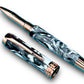 Timeless “Imperial Black” Rose Gold Acrylic Rollerball Pen, Artisan Handcrafted Writing Instrument. One of a Kind, with Box, Sleeve, & Ink. - HighlanderPen