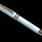 Elegant “Pearly Opal” Rose Gold Acrylic Rollerball Pen, Artisan Handcrafted Writing Instrument. One of a Kind, with Box, Felt Sleeve, & Ink. - HighlanderPen