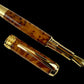 Exotic Thuya Burl Wood Handcrafted Luxury Gold Fountain Pen, Handmade in Colorado. Ink, Converter, Sleeve, & Box Included. By Highlander Pen [ML-FP-1113-01]