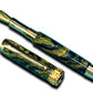 Striking “Black and Gold” Handcrafted Luxury Gold Fountain Pen, One of a Kind, Handmade in Colorado. Ink, Converter, Sleeve, & Box Included. - HighlanderPen