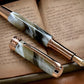 Elegant “Swirling Marble” Rose Gold Fountain Pen, Artisan Handcrafted Writing Instrument. Simple to Use. Handmade in CO USA. One of a Kind - HighlanderPen