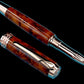 Exotic Thuya Burl Wood~Highlander Rose Gold Rollerball Pen, Artisan Handcrafted Writing Instrument. One of a Kind, with Box, Sleeve, & Ink. (ML-RB-0926-01) - HighlanderPen