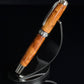Exotic Thuya Burl Wood Handcrafted Black Titanium Rollerball Pen by Highlander