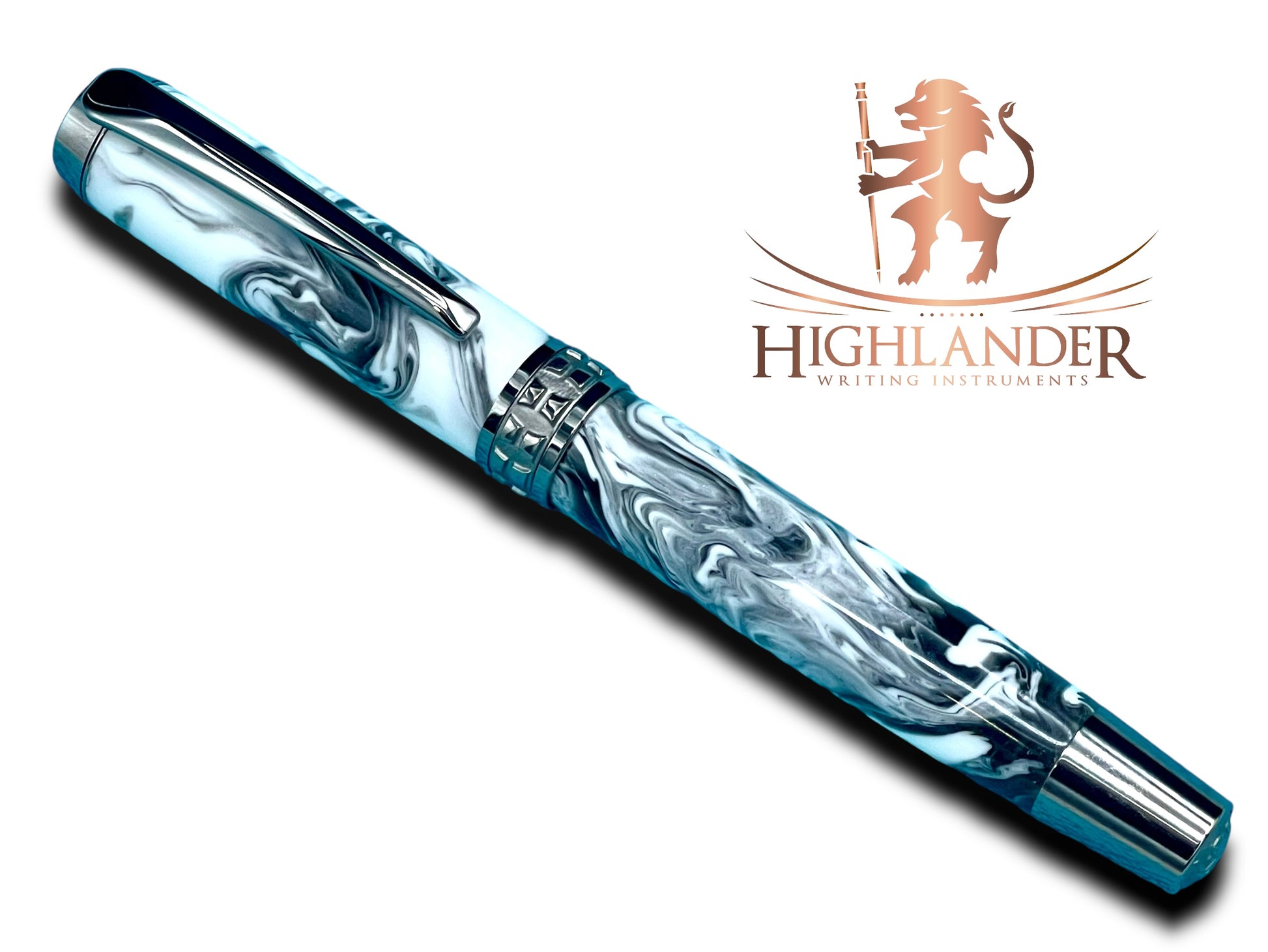 Timeless “Imperial Black” Black Titanium Rollerball Pen, Artisan Handcrafted Writing Instrument. Handmade in CO. Ink, Sleeve, & Box Included - HighlanderPen