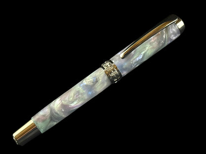 Mystic Opal 2 | Black Titanium Fountain Pen | Handcrafted by Highlander