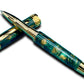 Timeless “British Racing Green” Handcrafted Gold Rollerball Pen, One of a Kind, Handmade in Colorado. Ink, Velvet Sleeve, & Pen Box Included - HighlanderPen