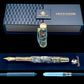 Striking “Molten Metals” Handcrafted Luxury Gold Fountain Pen, One of a Kind, Handmade in Colorado. Ink, Converter, Sleeve, & Box Included. - HighlanderPen