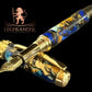 Striking Handcrafted Gold Fountain Pen | Luxury Writing Gift by Highlander