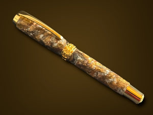 Highlander “Molten Metals”  | Gold Handcrafted Fountain Pen - Memorable Gift