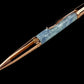 Rose Gold "Stratus" Handmade Glasgow Ballpoint Pen. One of a Kind, Handcrafted by Highlander Pen in CO. Box, Ink, & Sleeve Included. [ML-BP-1210-02]