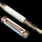 Highlander Edinburgh “Pearly Opal” Rose Gold Fountain Pen, One of a Kind, Handcrafted in CO. Ink, Converter, Pen Sleeve, & Box Included. - HighlanderPen