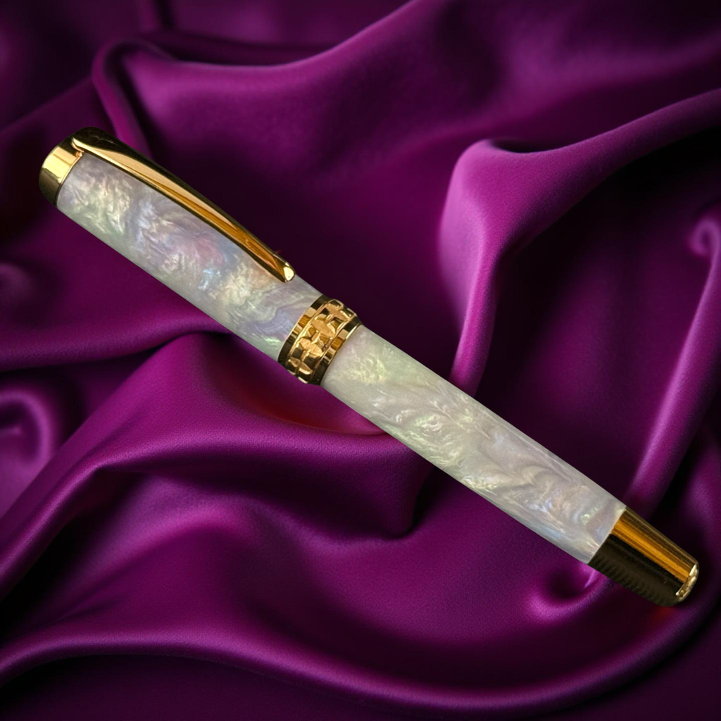Amethyst Opal | Red Gold Rollerball | Handcrafted Luxury by Highlander