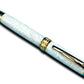 Elegant “Pearly Opal” Handcrafted Gold Rollerball Pen, One of a Kind, Handmade in Colorado. Ink, Velvet Sleeve, and Pen Box Included. - HighlanderPen