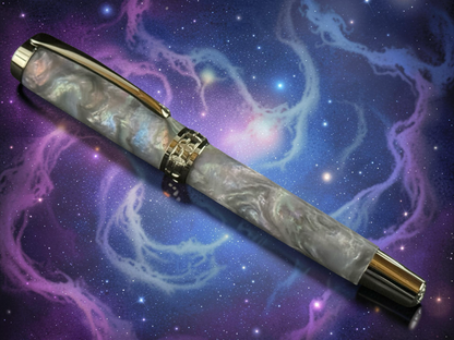 Mystic Opal| Black Titanium Fountain Pen | Handcrafted by Highlander