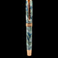 Rose Gold “Narwhals” Handmade Rollerball Pen. One of a Kind, Handcrafted by Highlander Pen in Colorado. Box, Sleeve, & Ink Included. [ML-RB-1213-01]