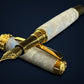 Handcrafted "Black Opal" Gold Fountain Pen by Highlander.  Perfect For Collectors and Writing Enthusiasts
