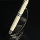 Pearly Opal | Black Titanium Fountain Pen | Handcrafted by Highlander