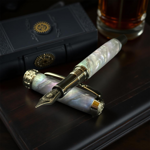 Mystic Opal 2 | Black Titanium Fountain Pen | Handcrafted by Highlander