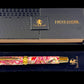 Gold “Tickled Pink” Handmade Rollerball Pen, One of a Kind, Handcrafted in CO. Ink, Velvet Sleeve, and Pen Box Included, By Highlander Pen. [ML-RB-1201-03]