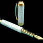 Elegant “Pearly Opal” Handcrafted Acrylic Gold Fountain Pen, One of a Kind, Handmade in Colorado. Ink, Converter, Sleeve, & Box Included - HighlanderPen