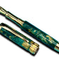 Timeless “British Racing Green” Handcrafted Luxury Gold Fountain Pen, One of a Kind, Handmade in CO. Ink, Converter, Sleeve, & Box Included. - HighlanderPen