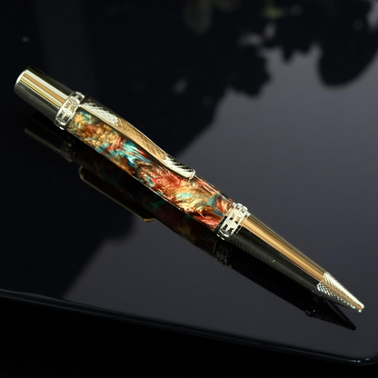 Dragon Skin | Polished Chrome Glasgow Ballpoint Pen | Stiking Pen For Writers