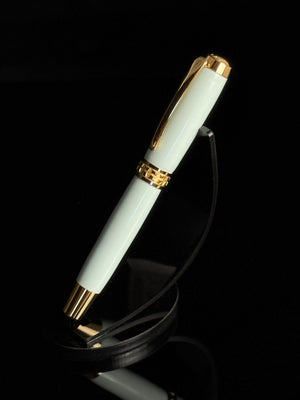 Bespoke “Jade" Resin Gold Fountain Pen - Memorable Gift