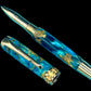 Highlander~Handmade Gold Rollerball Pen, One of a Kind Writing Instrument, Handcrafted in Colorado. Ink, Velvet Sleeve, and Box Included. ML-RB-0925-01 - HighlanderPen