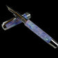 Black Titanium “Amethyst Opal” Handmade Fountain Pen, One of a Kind. Ink, Converter, Box & Sleeve Included. Handcrafted By Highlander Pen. [ML-FP-1219-01]