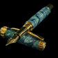 Handcrafted Kona Blue | Gold Fountain Pen by Highlander | Perfect For Collectors and Writing Enthusiasts