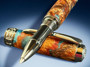 Highlander “Dragon Skin” | Black Titanium Handmade Rollerball Pen by Highlander