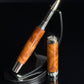 Exotic Thuya Burl Wood Handcrafted Black Titanium Rollerball Pen by Highlander