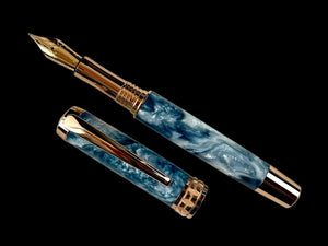 “Vitruvius” – Red Gold Fountain Pen | Handcrafted by Highlander