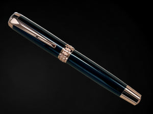 Exotic Gaboon Ebony, One of a Kind, Rose Gold, Handmade Rollerball Pen. Artisan Rare & Unique, Completely Handcrafted  in Co, USA. - HighlanderPen