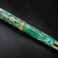 “Emerald Swirl”, One of a Kind, Handmade Custom Gold “SKYE” Fountain Pen. Artisan Rare & Unique, Completely Handcrafted  in Colorado, USA - HighlanderPen