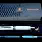 Elegant “Pearly Opal” Black Titanium Acrylic Fountain Pen, Artisan Handcrafted Writing Instrument. Converter, Ink, Sleeve & Box Included. - HighlanderPen