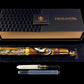 “Caramel Latte" Highlander Gold Fountain Pen.  One Of A Kind, Handcrafted In Lone Tree, Colorado. Includes Ink, Converter, Box & Sleeve. [ML-FP-0109-01]