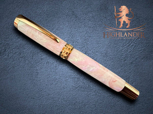 Elegant “Rose Opal” Red Gold Rollerball Pen- Perfect Mother’s Day  Gift - Birthday Gift