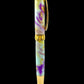 Gold “Purple Jade” Handmade Rollerball Pen, One of a Kind, Handcrafted in CO. Ink, Velvet Sleeve, and Pen Box Included, By Highlander Pen. [ML-RB-1201-06]