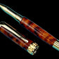 Exotic Thuya Burl Wood~Highlander Handcrafted Gold Rollerball Pen, One of a Kind, Handmade in CO. Ink, Velvet Sleeve, and Pen Box Included. (ML-RB-0926-03) - HighlanderPen